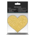 PRETTY PASTIES GLITTER HEARTS BLACK GOLD 2 PAIR