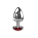 A&E ADAMS RED HEART GEM ANAL PLUG LARGE