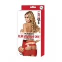 Latex Mini Skirt With Open Back - Red
