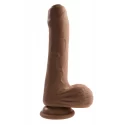 EVOLVED PEEK A BOO VIBRATING DILDO 8 INCH DARK