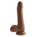 EVOLVED PEEK A BOO VIBRATING DILDO 8 INCH DARK