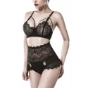 Grey velvet 2-teiliges bh set 