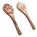 Wooden wolf paw paddle