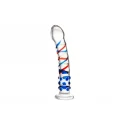 Dildo, transparent, glass, 18 cm
