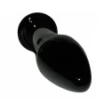 5" Glass Romance Anal Plug Black