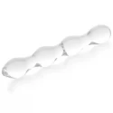 Dildo, transparent, glass, 18,7 cm