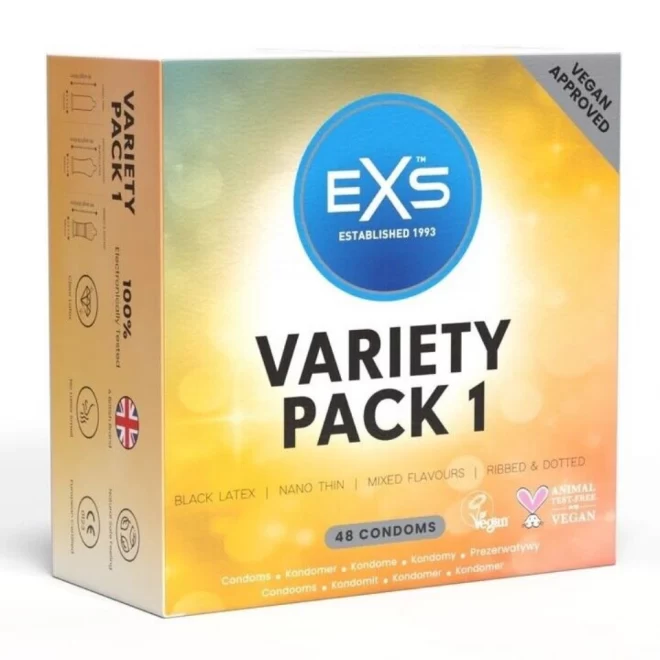 Mix smakowych prezerwatyw EXS Variety Packs 1 - 48szt.