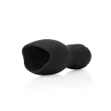 Vibrating masturbator sleeve - licorice black