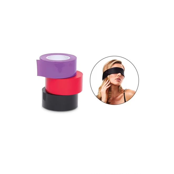 WHIPSMART 150 FT BONDAGE TAPE WITH SILKY BLINDFOLD