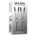 SELOPA BEADED NIPPLE CLAMPS SILVER