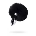 Silver anal plug TOYFA Metal with faux fur