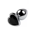 Metal by TOYFA, Anal rhinestone, metal, silver, with tourmaline crystal, 7 cm, O 2.7 cm, 50 g