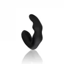 Bent Vibrating Prostate Massager with Remote Control - Black