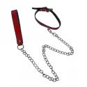 Snake Collar and Leash Set Red Fetish Love