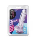 NATURALLY YOURS  6" CRYSTALLINE DILDO ROSE