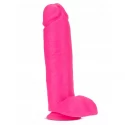 NEO ELITE 10INCH COCK WITH BALLS NEON PURPLE