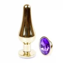 Plug-Jawellery Gold BUTT PLUG- Purple