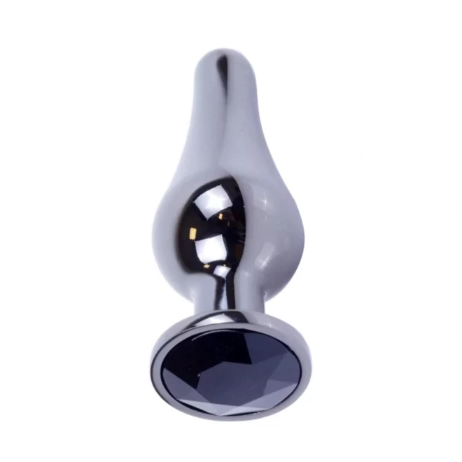 Plug-Jawellery Dark Silver BUTT PLUG- Black