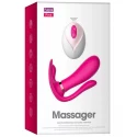 Wibrator uniwersalny z pilotem- Remote wearable vibrator RED
