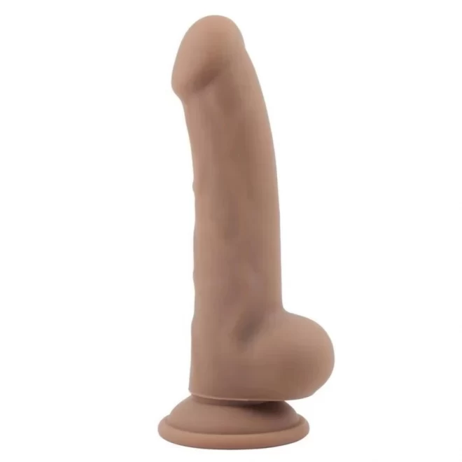 Liquid silicone trooper brown dildo