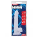 Hi-Rubber 7.7 Inch Dildo-Clear
