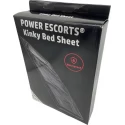 Power Escorts - BR190 - Kinky Bed Sheet Black - 160 x 227 CM