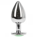 Anal Plug Metallic Large Silver/Green Passion Labs