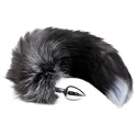 Alive black&white fox tail m