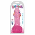 Dildo With Balls 15 CM - Berry Ice